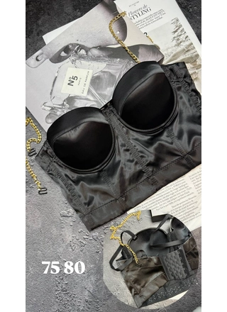 Фото Без Бренда Жіночий бюстгальтер з корсетом 8842 Чорний () – Корсети, колір <color>, ціна <currency>