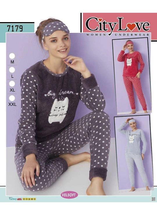 ПижамыПижама женская Cyty Love 7179 - женское белье оптом в Dolche Noche