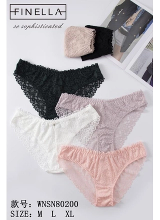 Фото FINELLA Трусики жіночі FINELLA 80200 3д (22362) – Норма, колір <color>, ціна 58.52<currency>