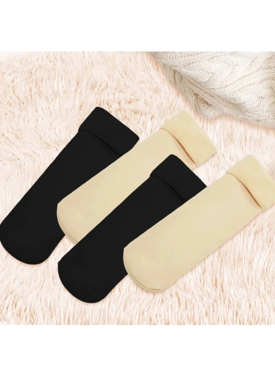 Теплі жіночі шкарпетки імітація капронових 2632 Бежевий