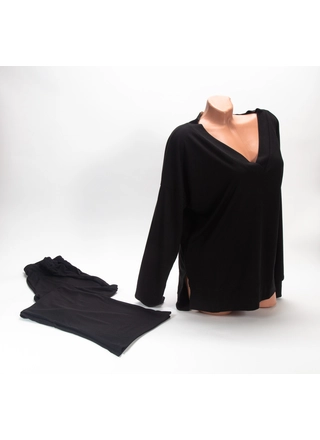 Фото ЦаЦа Костюм рубчик (Ромб) ЦаЦа 4949 Чорний (18788) – Піжами, колір <color>, ціна 514.72<currency>