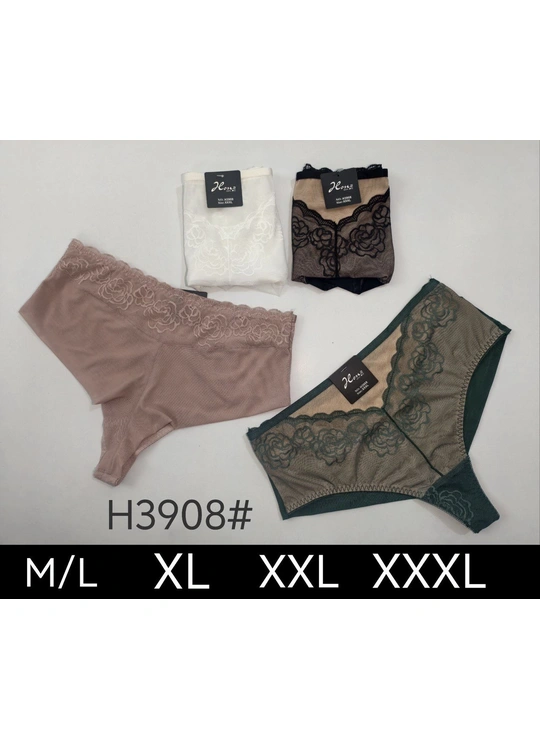 Батальные размерыТруси жіночі HONS 3908 10д Різні кольори - женское белье оптом в Dolche Noche