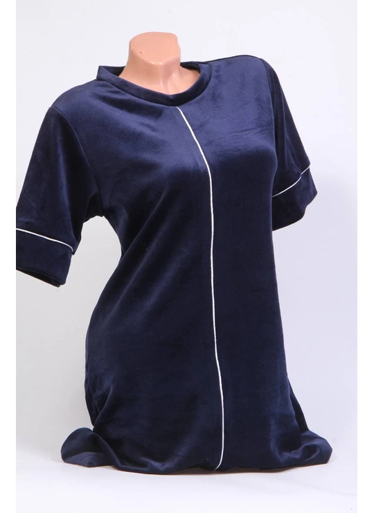 Ночные рубашки4022 Платье велюр ЦаЦа - женское белье оптом в Dolche Noche