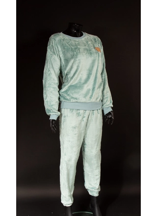 Фото D&A Пижама женская велсофт *LY* 6362  (17642) – Пижамы, цвет <color>, цена 516.89<currency>