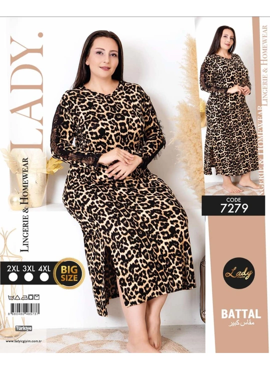 Ночные рубашкиПлатье больших размеров LADY 7279 - женское белье оптом в Dolche Noche