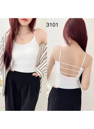 Фото YADAILI Женский базовый топ на тонких бретелях 3101#F (21762) – Топы, майки, цвет <color>, цена 125.16<currency>