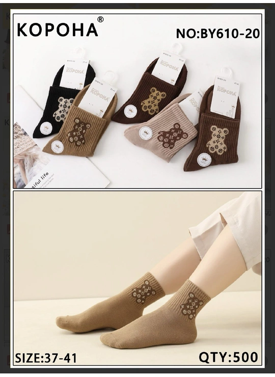 Весна-осеньЖенские носки BY610-20 - женское белье оптом в Dolche Noche