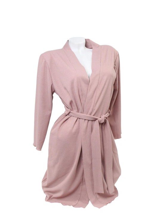 ХалатыХалат рубчик короткий 4728 - женское белье оптом в Dolche Noche