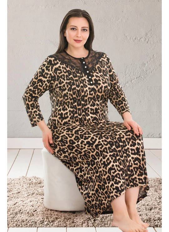 Ночные рубашкиПлатье больших размеров LADY 7244 - женское белье оптом в Dolche Noche