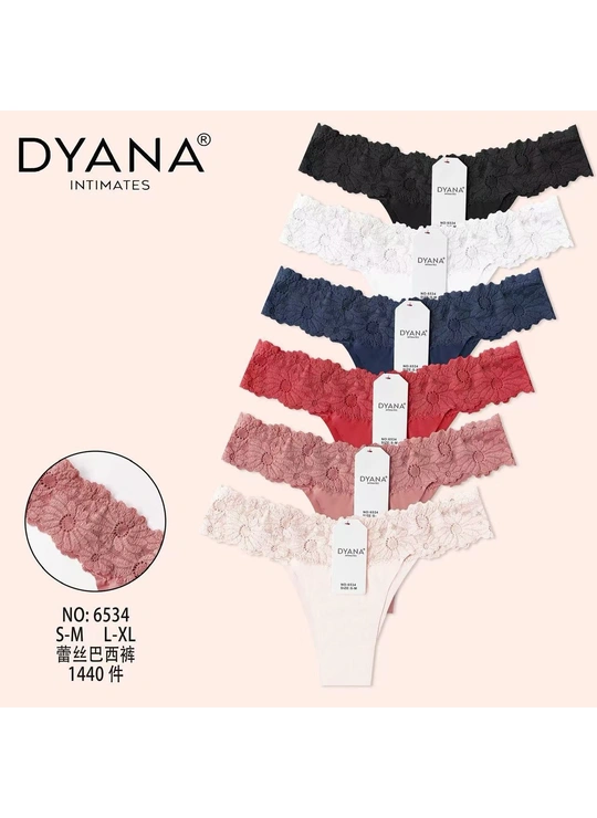 БразилианыКружевные стринги DYANA 6534 11б - женское белье оптом в Dolche Noche