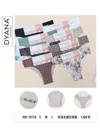 Фото Dyana Жіночі безшовні трусики-бразиліана DYANA 10176 7в Різні кольори (23315) – Безшовні трусики, колір <color>, ціна 41.65<currency>
