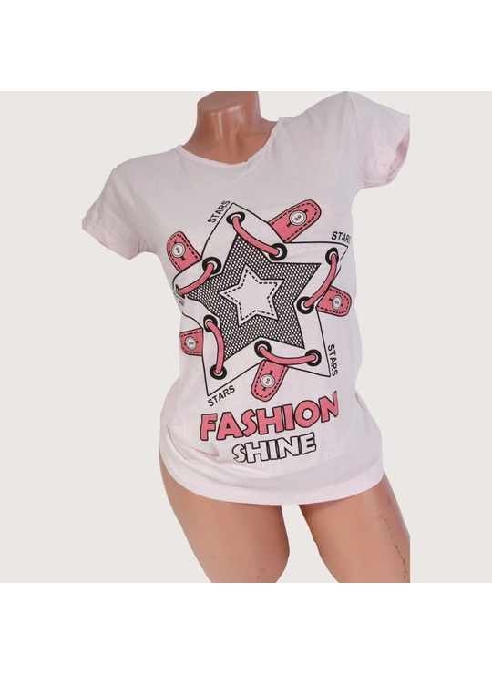 Футболки Жіноча футболка Fashion 1006 Пудра - жіноча білизна оптом у Dolche Noche