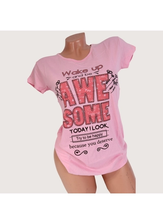 Фото ottodix Жіноча футболка OTTODIX 1011 Рожевий (6845) – Футболки, цвет <color>, цена 74.01<currency>